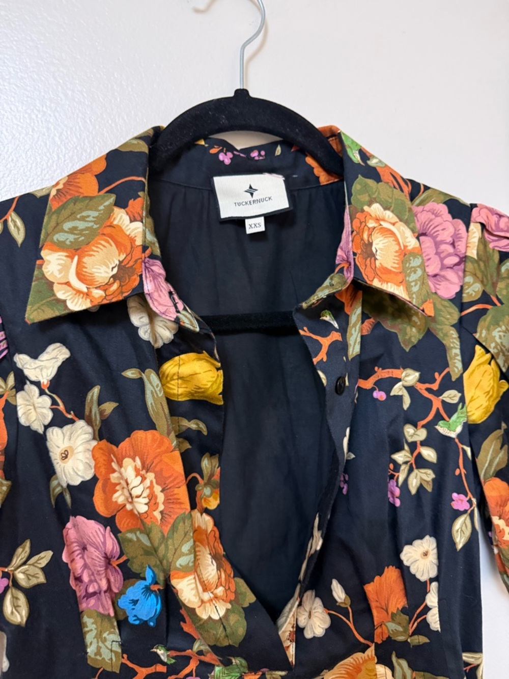 Tuckernuck Baroque Floral Delaney Short Puff Sleeve Maxi Dress - Picture 5 of 14